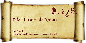 Müllner Ágnes névjegykártya