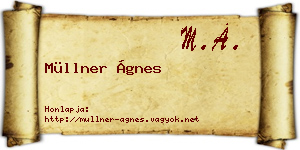 Müllner Ágnes névjegykártya